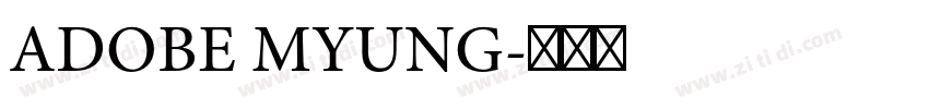 ADOBE MYUNG字体转换